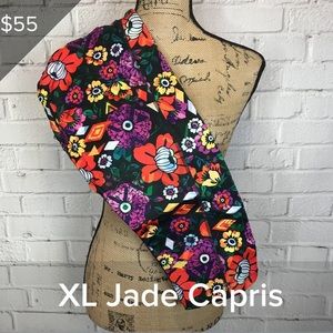Colorful Daisy Flowers JADE Capri Leggings Lularoe